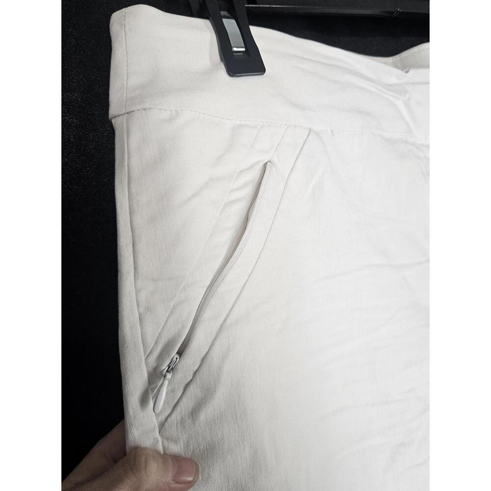 Renuar Womens White Ankle Pants Size 14 Slim Straight Career OfficeWear C/73 - Picture 2 of 8